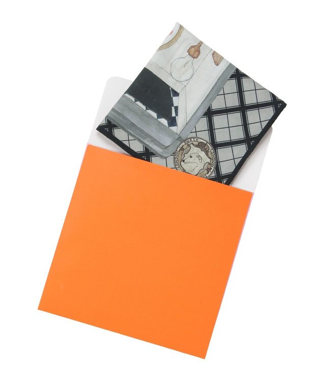 MOONBAT SWASH LONDON(スウォッシュロンドン） コットンハンカチーフ DOLLSHOUSE SURREALIST 52×52 日本製 ブラック