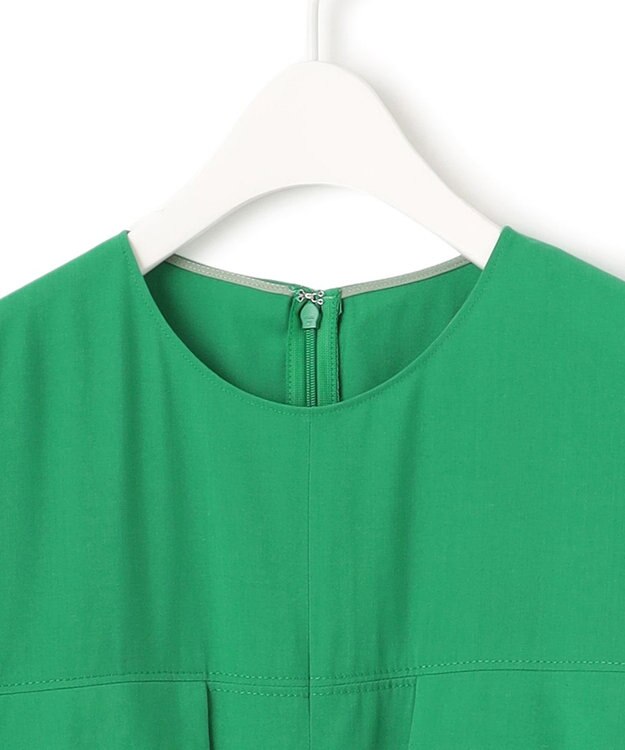 ICB L 【接触冷感・UVカット・洗える】 T/Rドライリネン ワンピース グリーン系