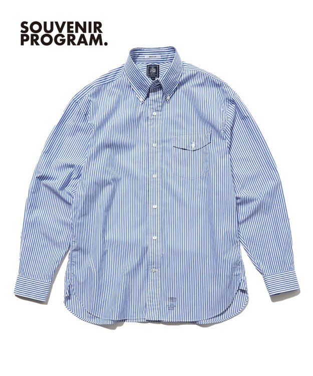 J.PRESS MEN 【J.PRESS ORIGINALS】【UNISEX】Cotton Broad Cloth B.D. Shirt / Baggy-Fit ブルー系1