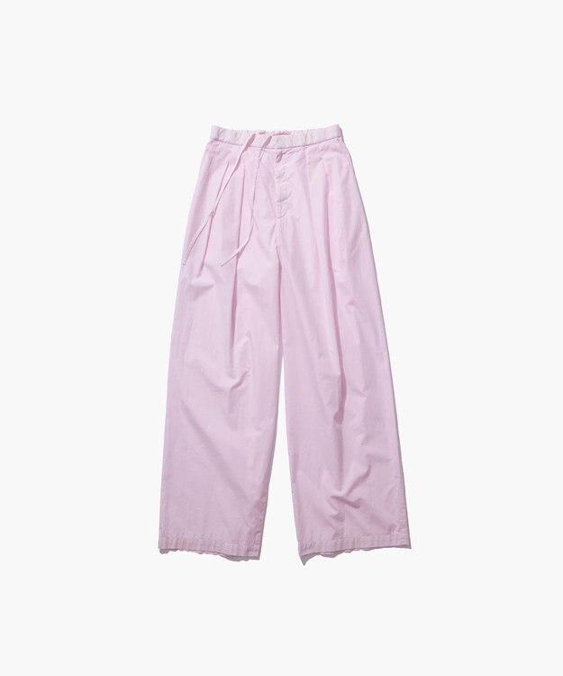 ATON NATURAL DYED COTTON LAWN | ツータックイージーパンツ PINK