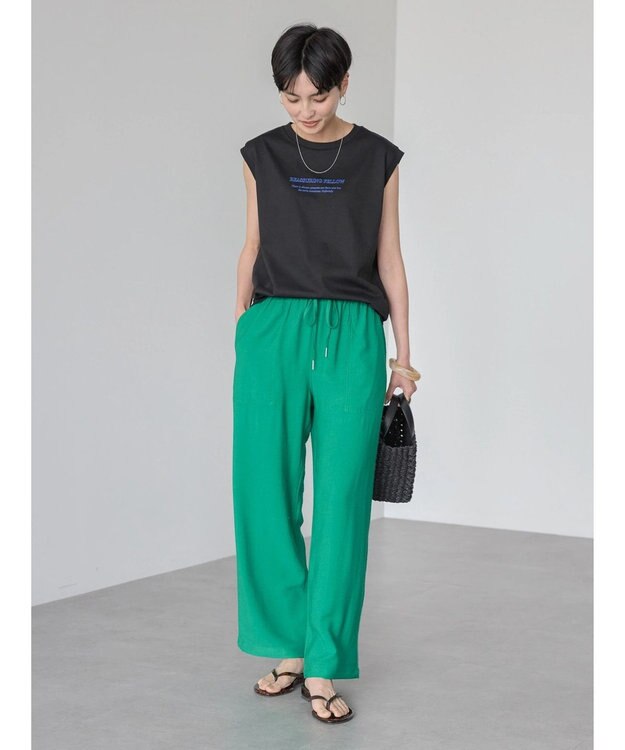 AMERICAN HOLIC 前後ロゴノースリーブカットプルオーバー Black