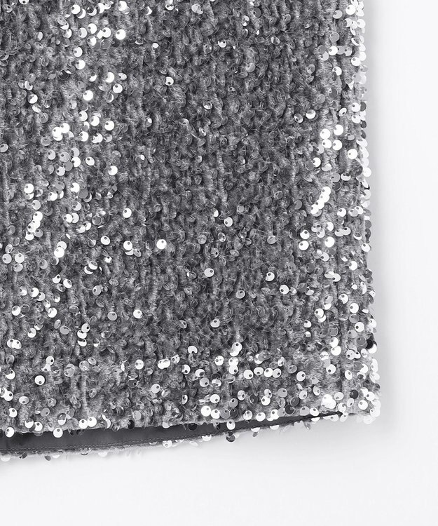 NAVE 【Nave・洗える】スパンコール スカート シルバー系