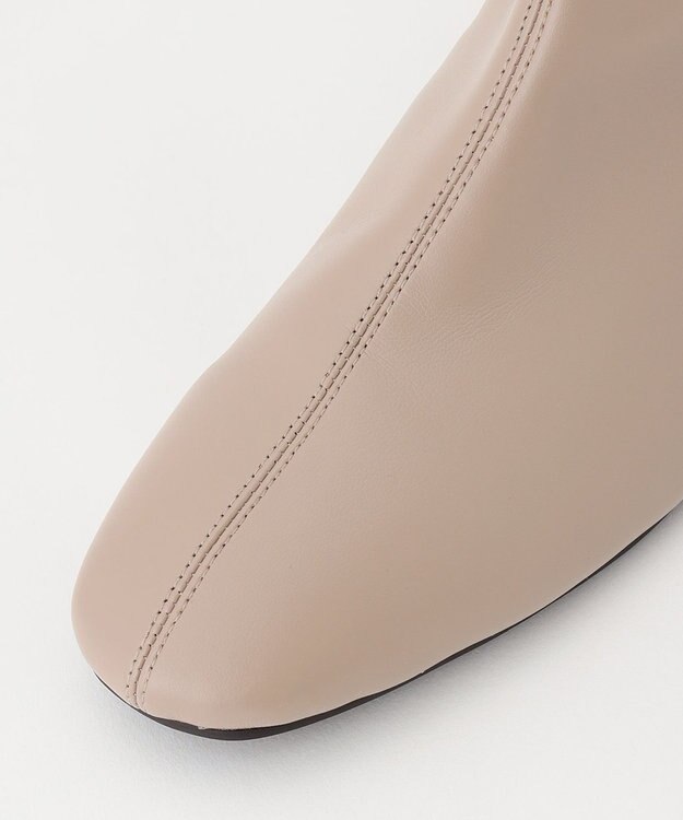 ANY 【LLサイズ有り】ソフトタッチローヒールブーツ ベージュ