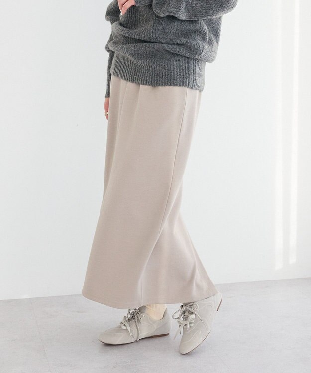 CRAFT STANDARD BOUTIQUE フクレジャカードIラインスカート Light Gray