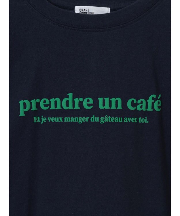 CRAFT STANDARD BOUTIQUE 発泡プリントロゴＴシャツ Navy