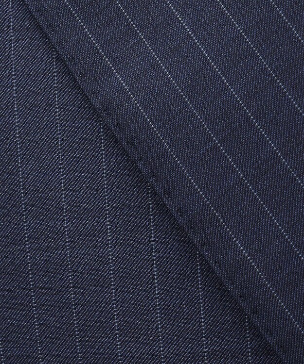 GOTAIRIKU 【Loro Piana Fabric】365 通年 3ピーススーツ(ネイビーストライプ) ダルブルー×ストライプ