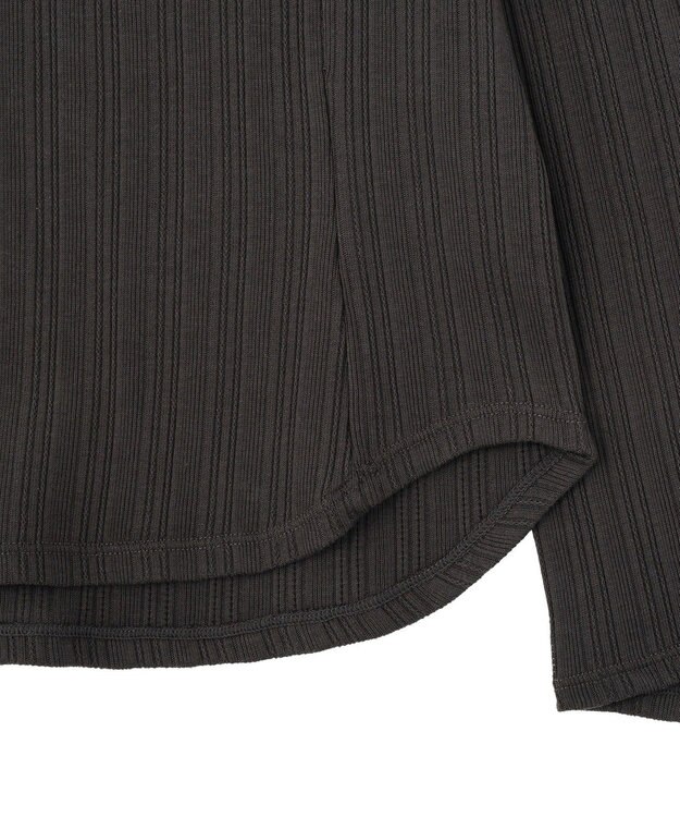 Green Parks チェーンリブカットプルオーバー Charcoal Gray