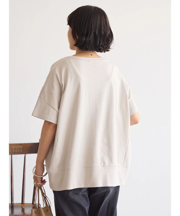 AMERICAN HOLIC 接触冷感裾切り替えカットプルオーバー Gray Beige