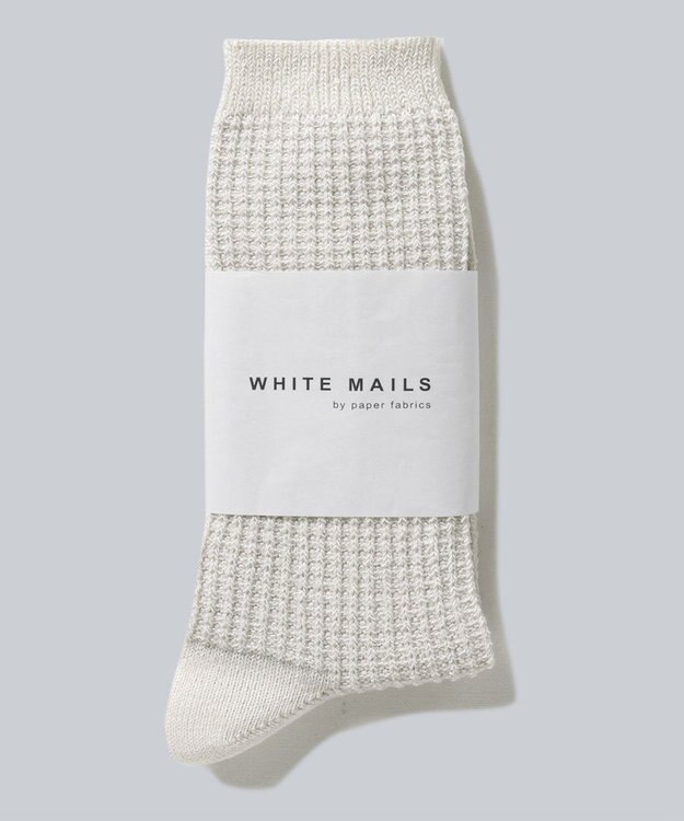 WHITE MAILS PAPER ジャガードソックス ライトグレー