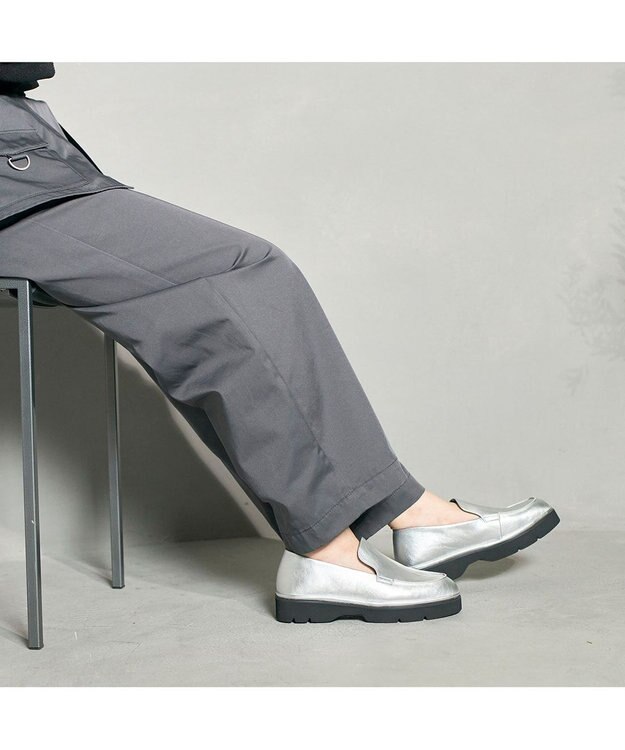 MODE ET JACOMO <D'ICI>厚底モカシューズ シルバー