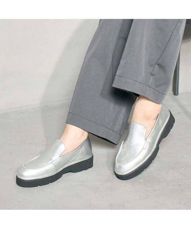 MODE ET JACOMO <D'ICI>厚底モカシューズ シルバー