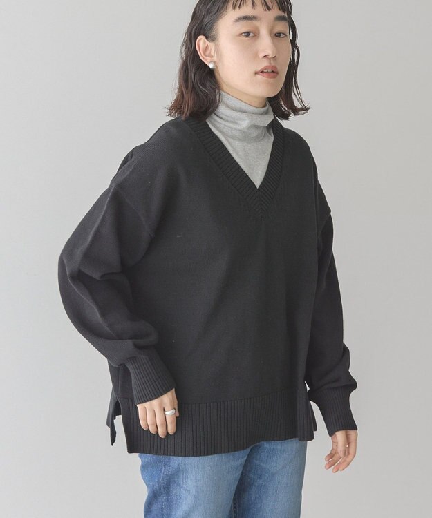 AMERICAN HOLIC Ｖネックニットプルオーバー Black