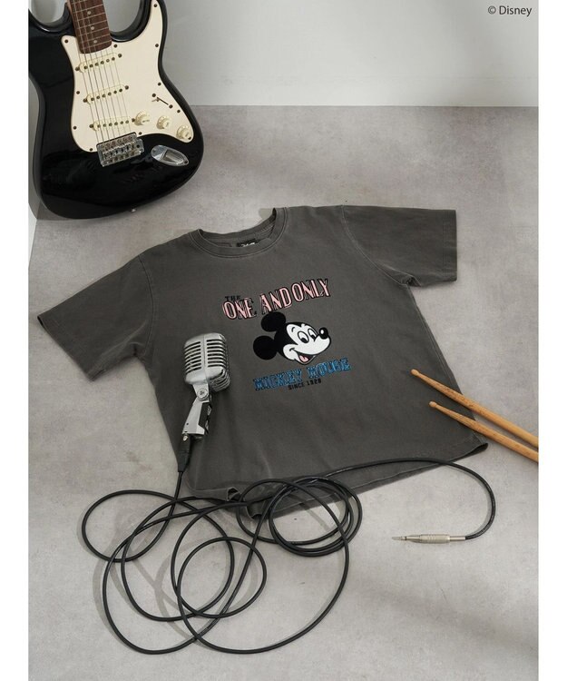 AMERICAN HOLIC フロッキーＰｔフェード加工Ｔ／Ｍｉｃｋｅｙ Charcoal Gray