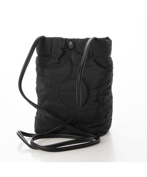 UNBILLION cachecache ナイロンキルティングスマホショルダー ブラック