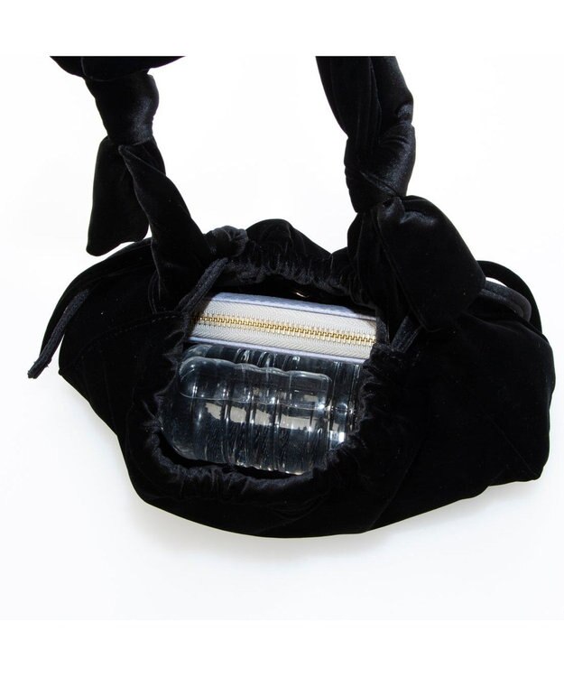 UNBILLION カカトゥ kakatoo / ベルベットリボンバゲットショルダーバッグ ブラック