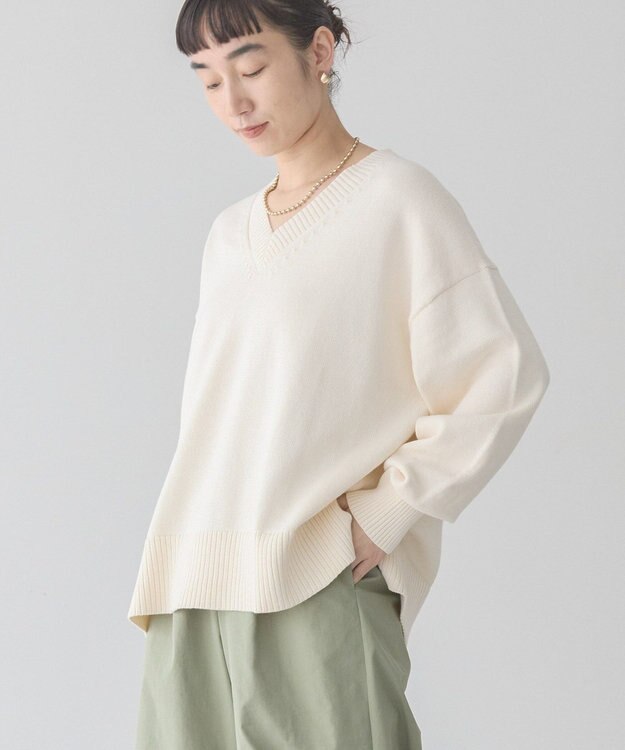 AMERICAN HOLIC Ｖネックニットプルオーバー Ivory