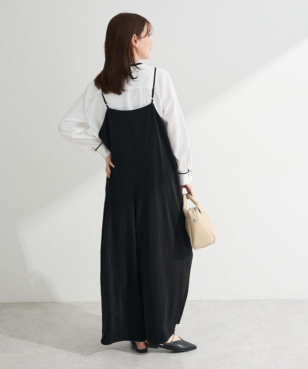 Green Parks フリルサロペット Black