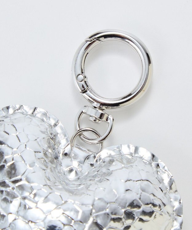 Phoebe ハートレザーバッグチャーム　シルバー シルバー