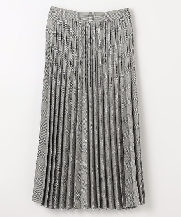 ANY 【14色展開/洗える】ウーリッシュ プリーツスカート オフホワイト（グレンチェック）