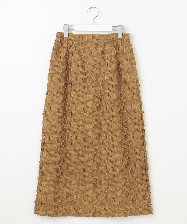 自由区 YONEZAWAレーシージャガード スカート ブラウン系