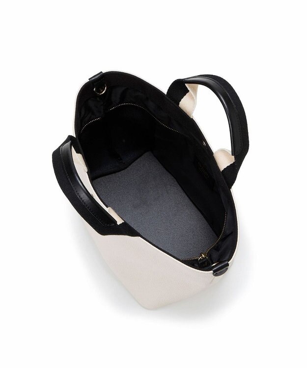 TOPKAPI 【Breath TOPKAPI】SCOTCH GRAIN スコッチグレイン プレーン 2トーンテープ ハンドル トートバッグ S クリーム