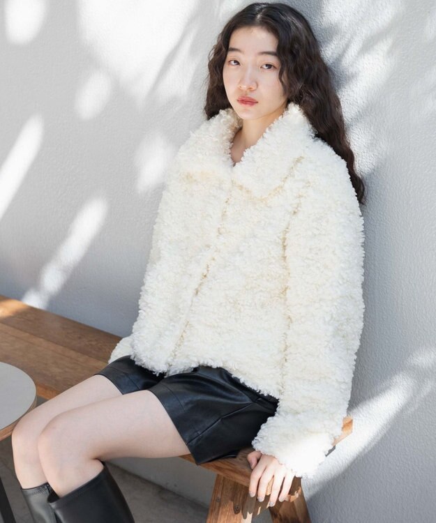 WEGO ボアファーブルゾン オフホワイト