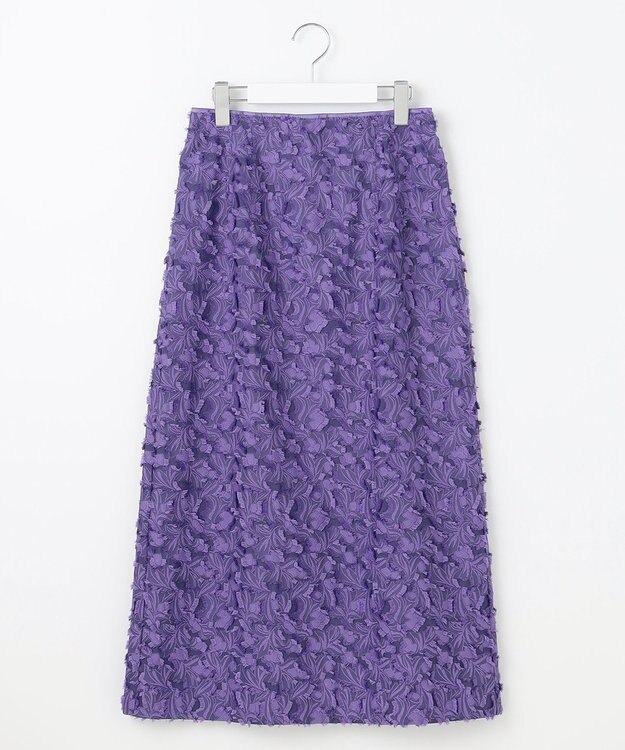 自由区 S YONEZAWAレーシージャガード スカート パープル系