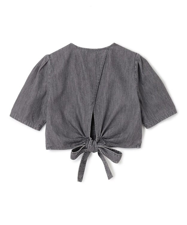 uncrave ライトデニム パフスリーブブラウス グレー