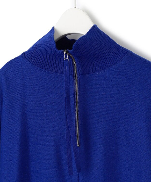 ICB ウールナイロンツイルジャージ ハイネックワンピース ロイヤルブルー系