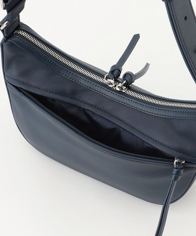 Y'SACCS イタリアンシープ　マルチポーチ付き　ホーボーバッグ ネイビー