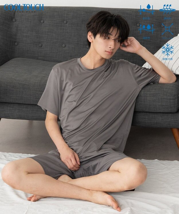WEGO 【ユニセックス着用ITEM/MLサイズ展開】接触冷感セットアップウェア ダークグレー