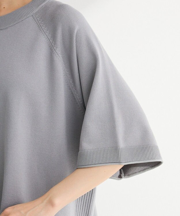 Green Parks トレーナー風ニットプルオーバー Gray