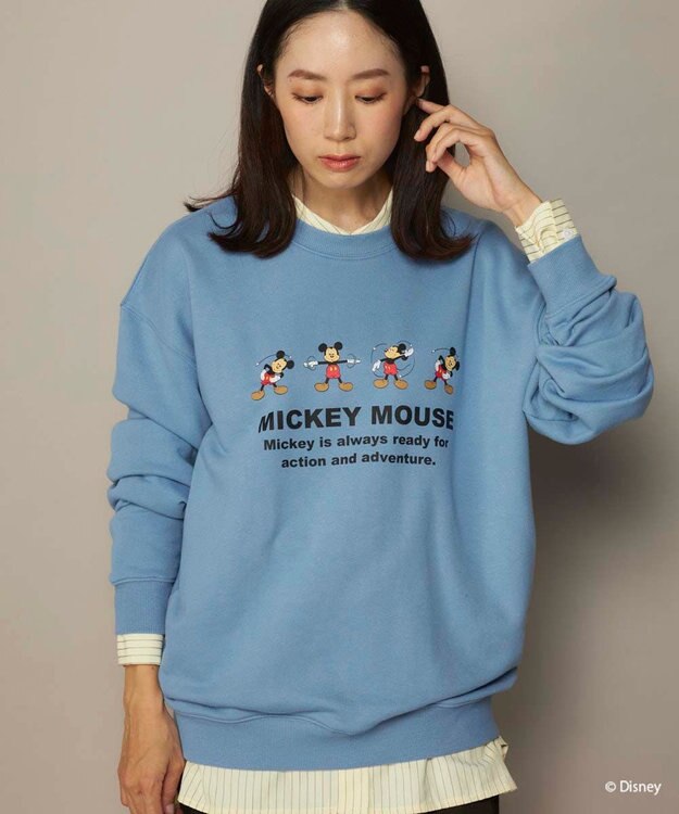OP／FILA 【ocean pacific】ミッキー/裏毛クルースウェット【Disney/ディズニー】 ブルー
