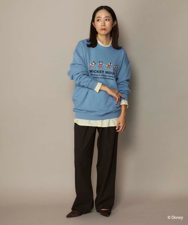 OP／FILA 【ocean pacific】ミッキー/裏毛クルースウェット【Disney/ディズニー】 ブルー