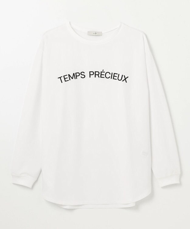 ANY ジョーゼットロゴプリントTシャツ オフ