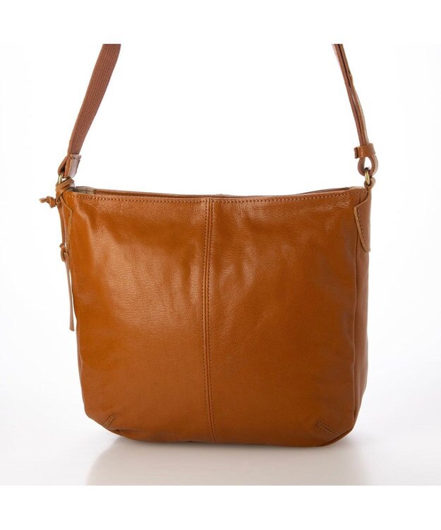 UNBILLION アトランタ ATLANTA / 牛革縦ファスナーショルダー キャメル