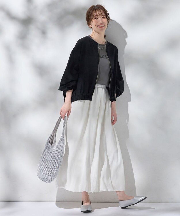 ANY シアーブルゾン ブラック