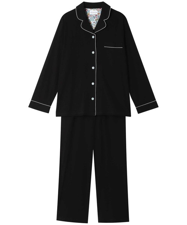 une nana cool 【綿100％】フライスパジャマ　ＭＡＤＥ　ＷＩＴＨ　ＬＩＢＥＲＴＹ　ＦＡＢＲＩＣ BL