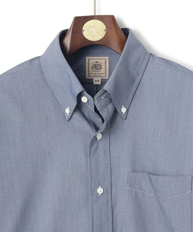 J.PRESS MEN 【接触冷感 / 吸水速乾 / UVカット】【SOFTCOOL ACTIVE】 オックスフォード ドレスシャツ / B.D. ダルブルー系