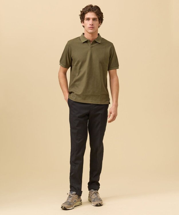 J.PRESS MEN 驚くほど軽くて伸びる【MECHANICAL】【超軽量 / 清涼感 / 洗える】ハイパワーストレッチ スラックス ブラック系