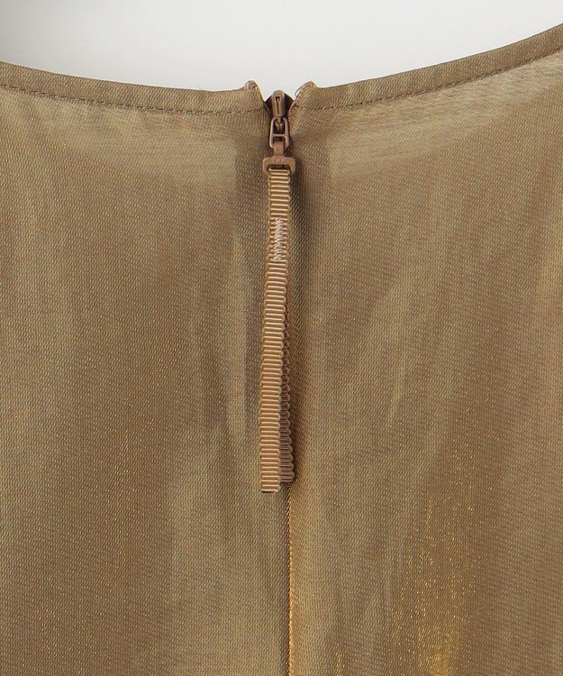 自由区 【洗える】ブライトシアーシャンブレー Tブラウス ブロンズ