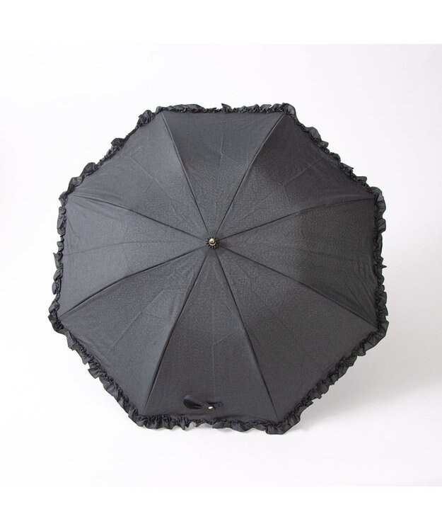 UNBILLION カシュネ cachenez / 【晴雨兼用】【日傘】 シャンプレーフリルトップレス折りたたみ傘 ブラック