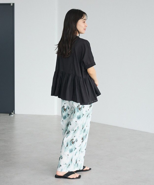 CRAFT STANDARD BOUTIQUE インド製 ペプラムブラウス Black