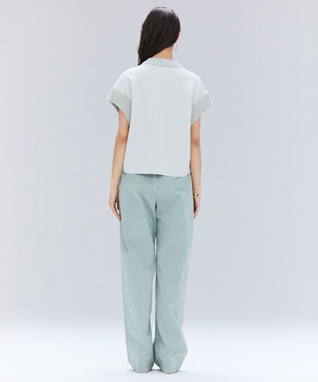 BEIGE， 【洗える・Oggi 11月号掲載】LAURA / ドライタッチ異素材リブニット L.Sage