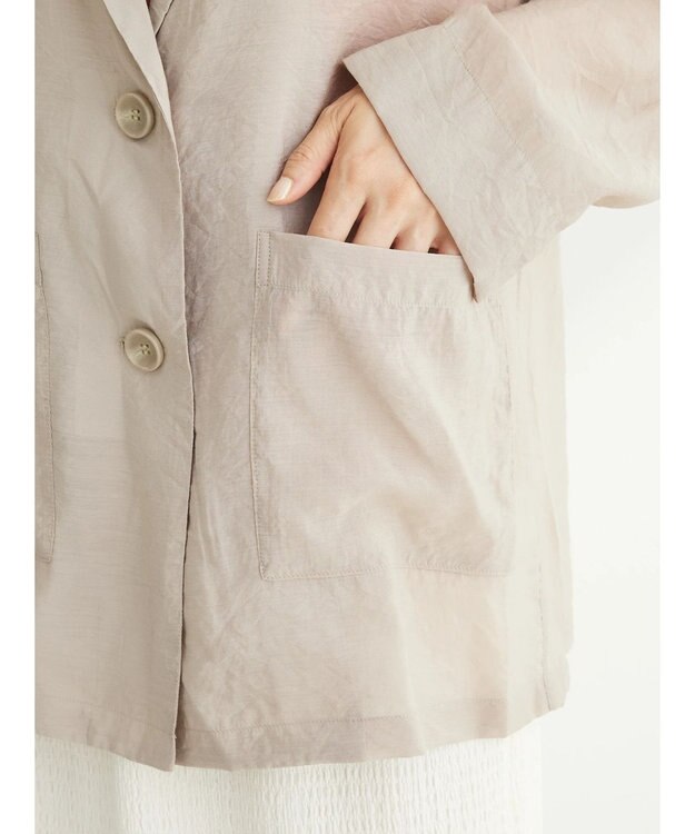 Green Parks ・ＥＬＥＮＣＡＲＥ　ＤＵＥ　シアーテーラージャケット Beige