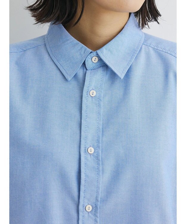 Green Parks オックス先染めシャツ Sax