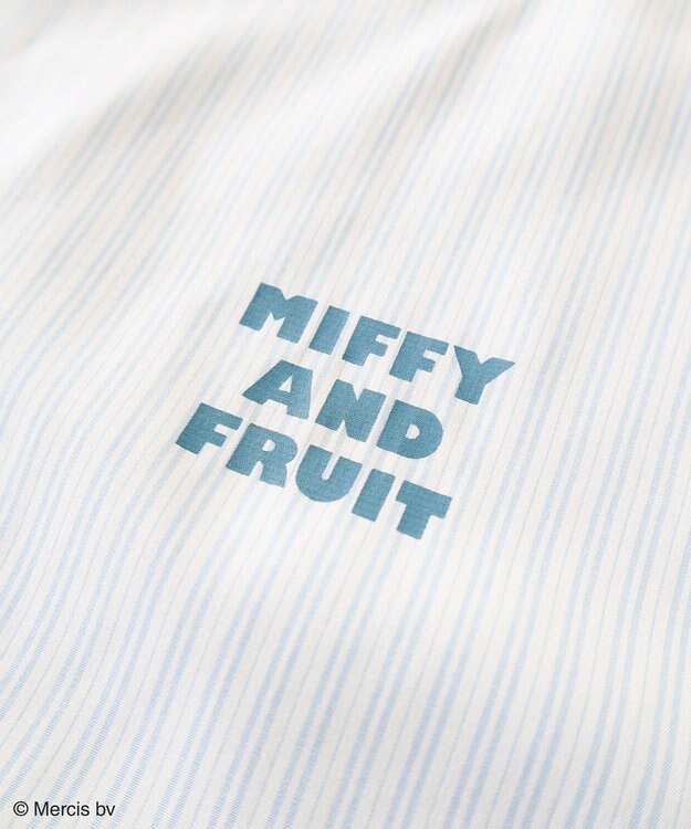 Green Parks ｍｉｆｆｙ／刺しゅうプリントストライプシャツ Sax