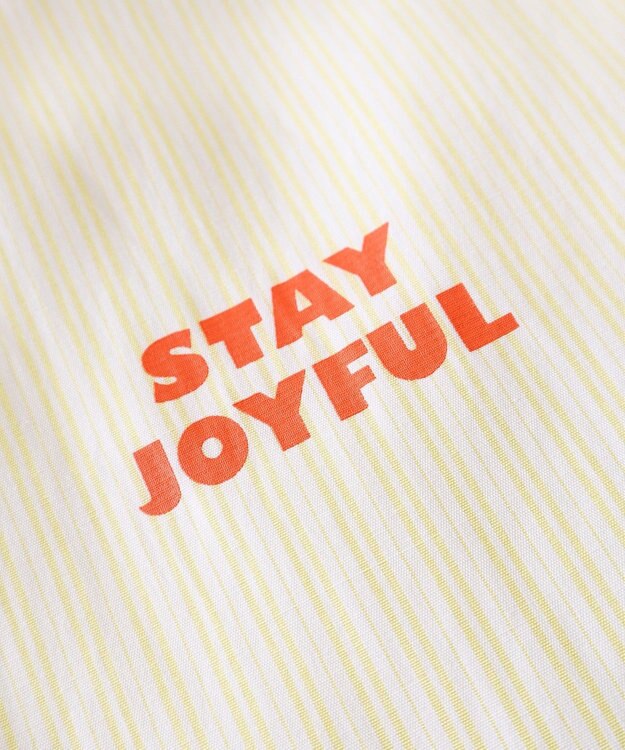 Green Parks ｍｉｆｆｙ／刺しゅうプリントストライプシャツ Yellow