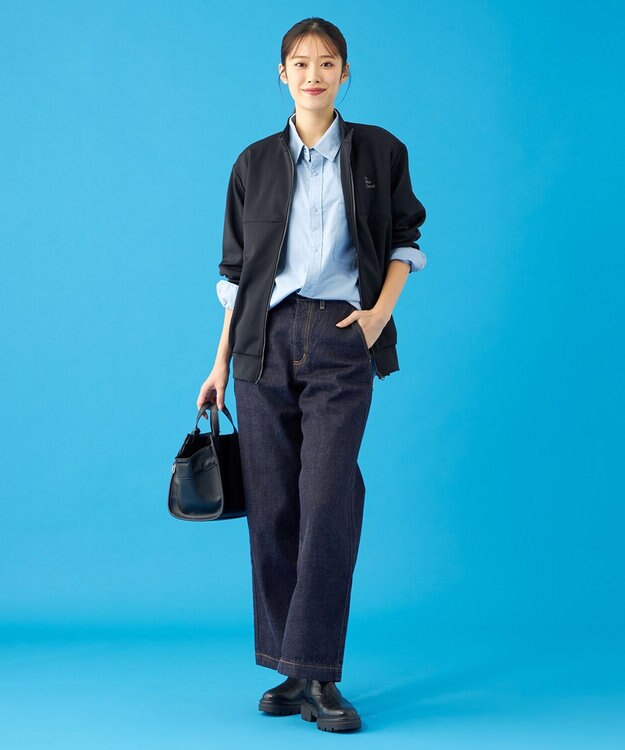 SHARE PARK LADIES 【UVカット・吸水速乾・ストレッチ・軽量・アンチピリング 】ダンボールトラックジャケット（S・Mサイズ） ブラック系