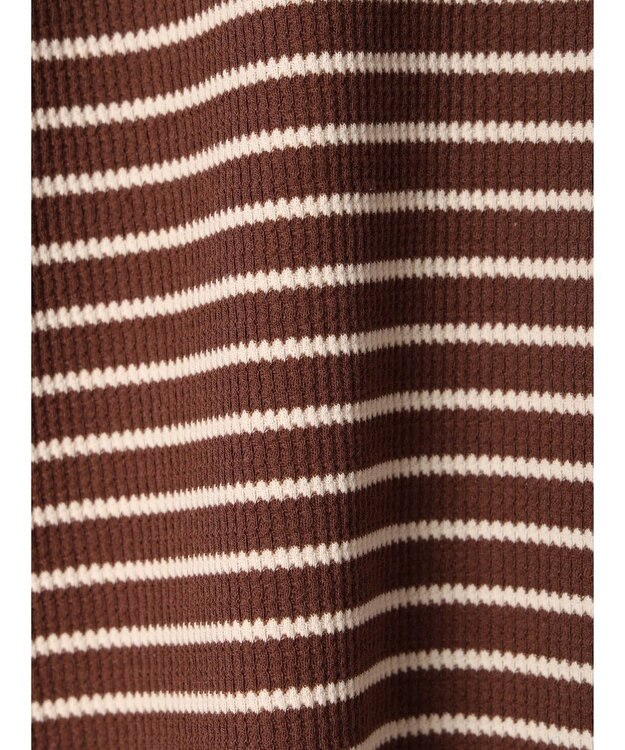 CRAFT STANDARD BOUTIQUE ボーダーワッフルプルオーバー Brown